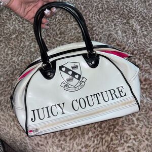 Juicy Couture White and Black Travel Bag with Logo